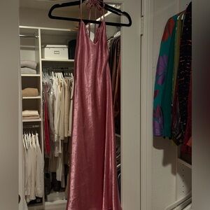 Vanessa Mooney Lala Pink Satin Dress